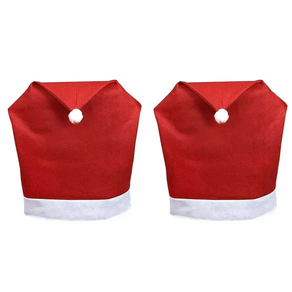 SantaSeat Christmas Chair Covers – Set of Decorative Chair Covers with Santa Design