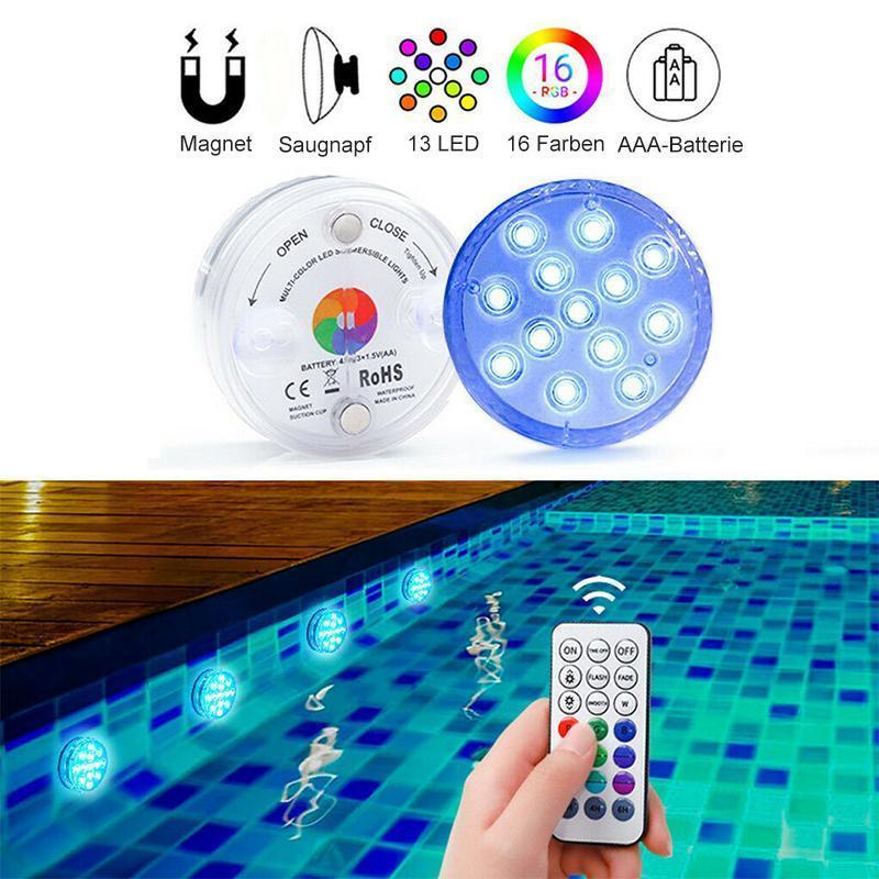 LED submersible light with remote control for the pool