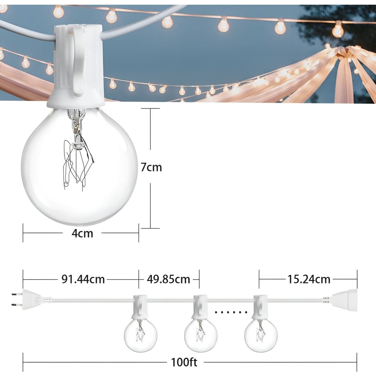 FairyFlicker String Lights - Luxurious Patio Lighting with Waterproof Protection