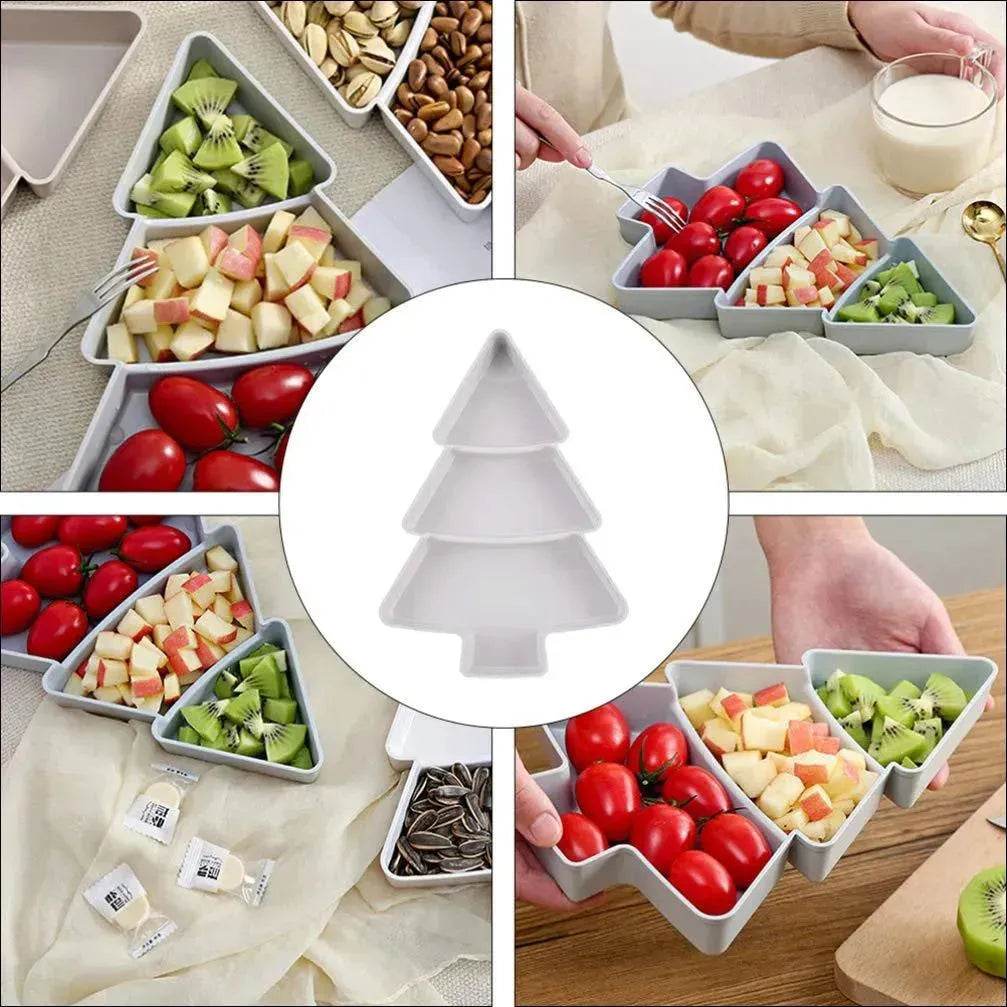 Creative Christmas Tree Fruit Platter Tray