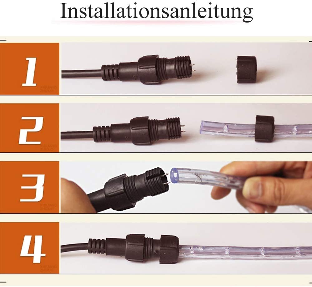 LED light tube IP44 with timer 10m-50m