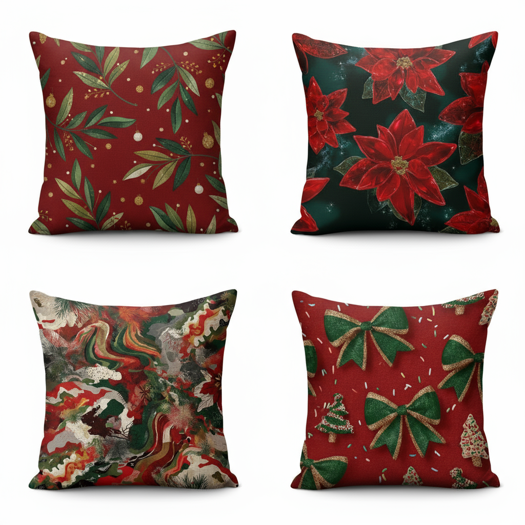 Festive Christmas cushion covers 40x40 | Decorative cushion cases