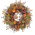 Autumn wreath with pumpkins | Door wreath for Halloween and Christmas