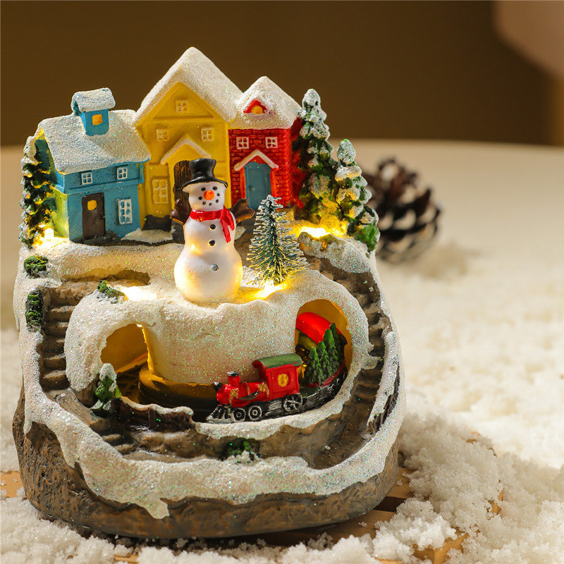 Rotating Musical USB Resin Christmas Ornament