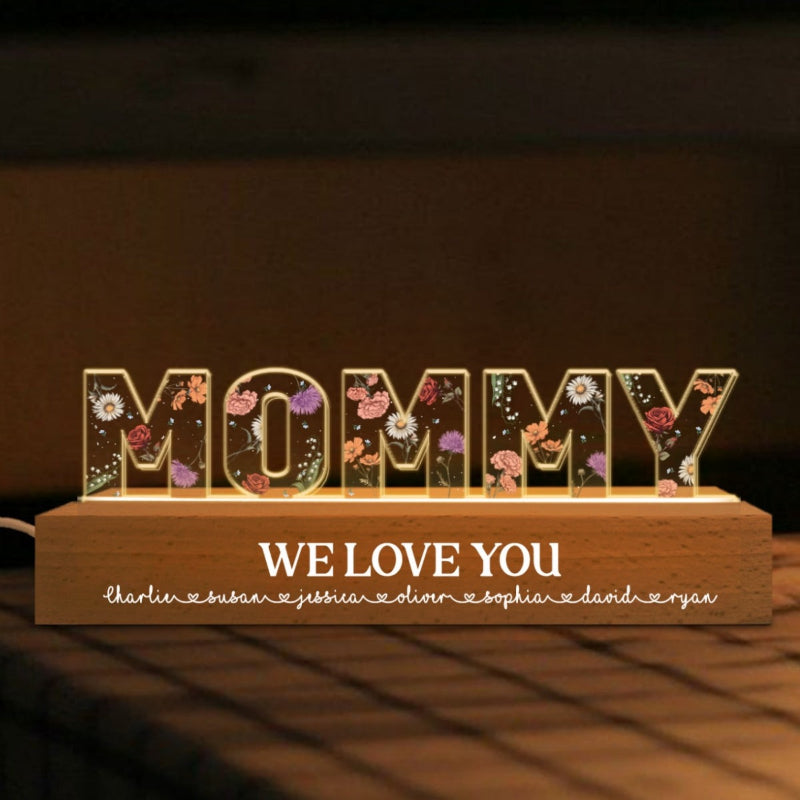 Custom Flower Printed LED Night Light