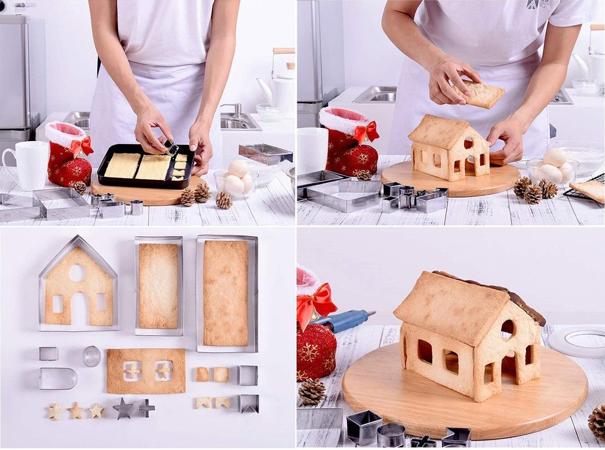 Christmas Stainless Steel 3D Cookie Mold (18pcs)