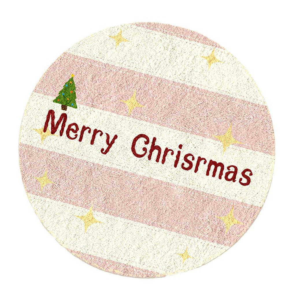 Cashmere-like Christmas Round Carpet Shaped