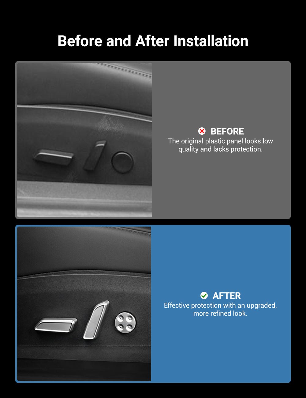 Seat Adjustment Button Cover for Tesla Model 3