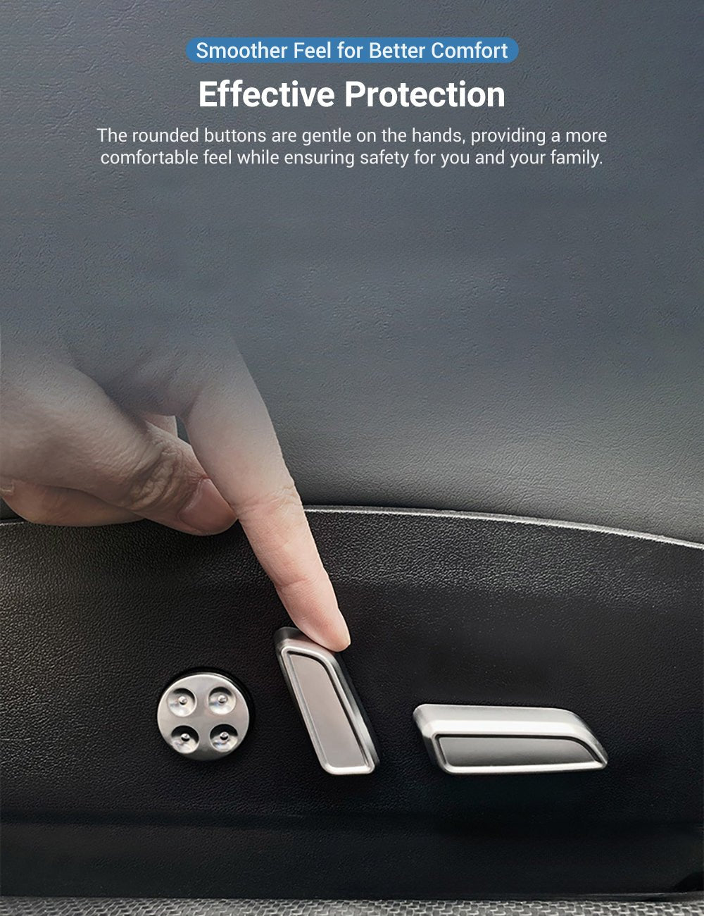 Seat Adjustment Button Cover for Tesla Model 3