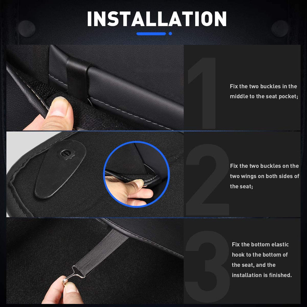 Seat Back Kick Protector for Model 3/Y | Storage Pockets | Easy Clean | Sikunuo