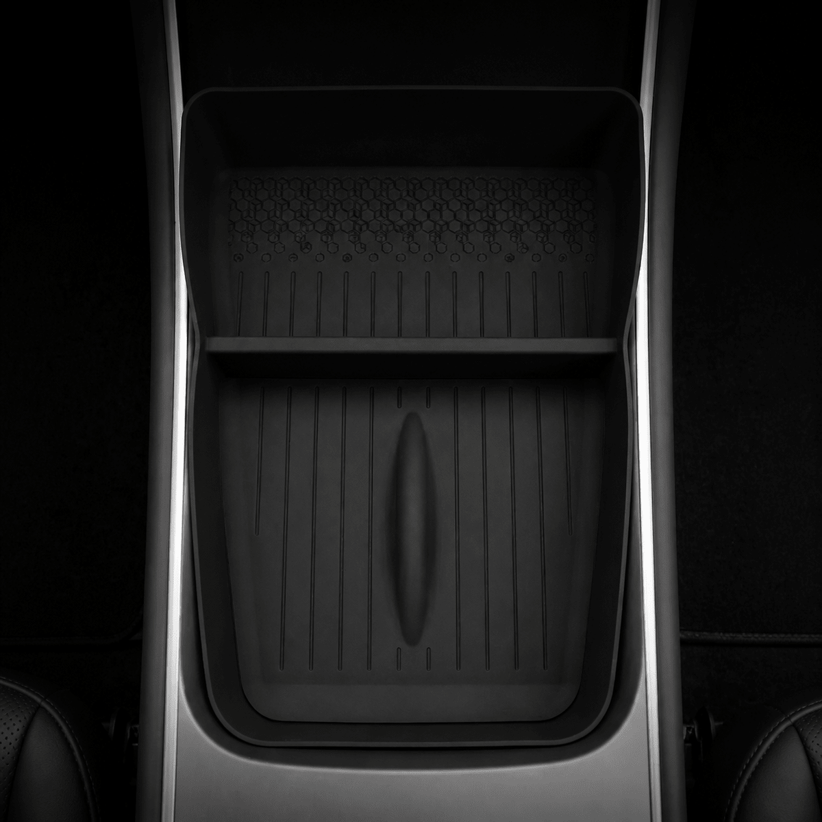 Silicone Center Console Lower Tray Mat for Model Y Standard 2026+