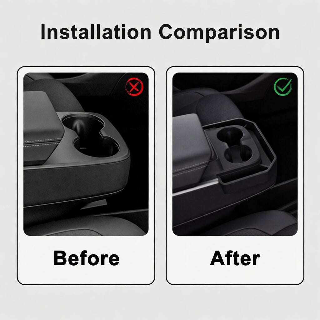 Silicone Cup Holder Organizer with Hanging Design for Model Y Standard | Sikunuo