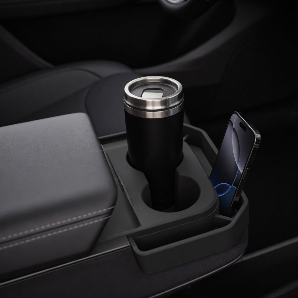 Silicone Cup Holder Organizer with Hanging Design for Model Y Standard | Sikunuo