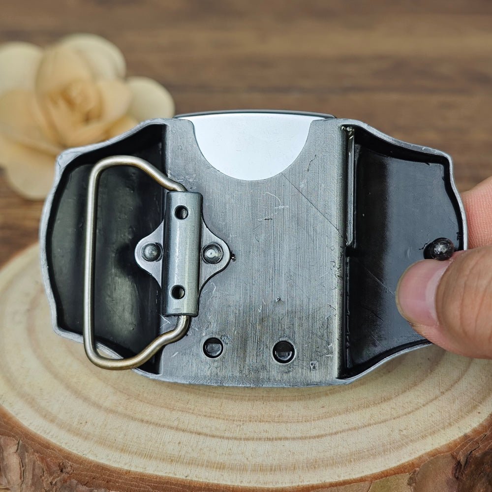 Silver Grim Reaper Lighter Belt Buckle