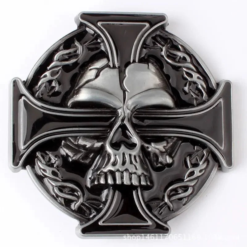 Skull Cross Belt Buckle