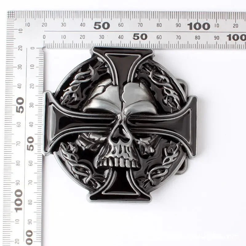 Skull Cross Belt Buckle