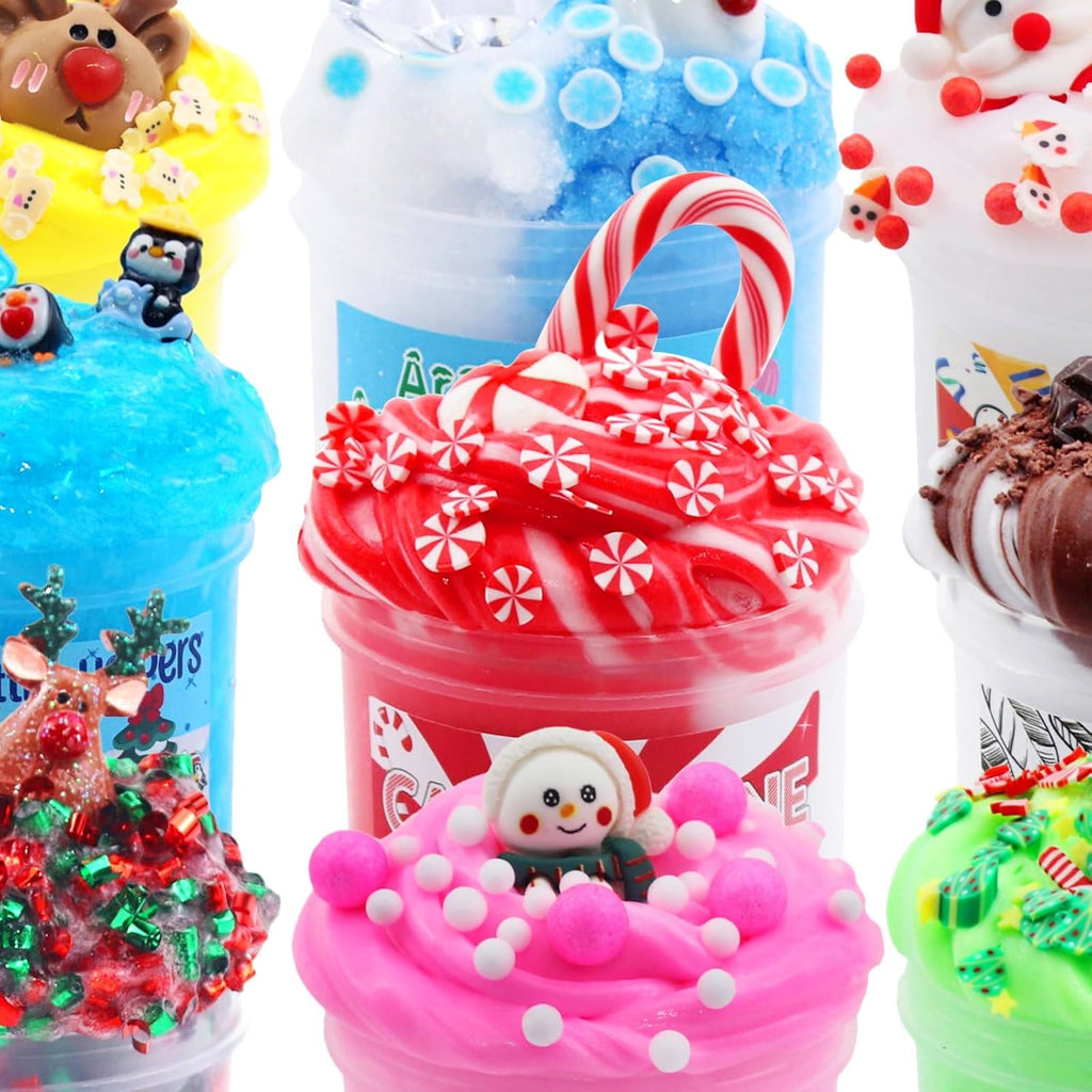Slime Advent Calendar 2026 - 24 Days of Non-Sticky Christmas Slime and Charms