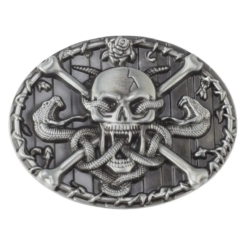 Snakes and Skull Belt Buckles