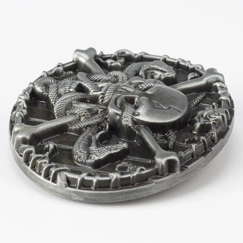 Snakes and Skull Belt Buckles