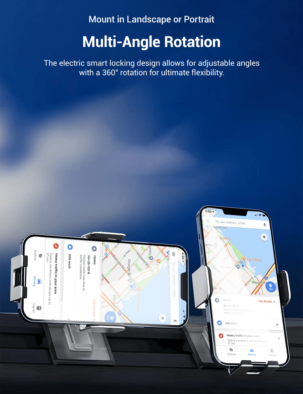 Solar Mobile Phone Holder for Model 3/Y | Sikunuo
