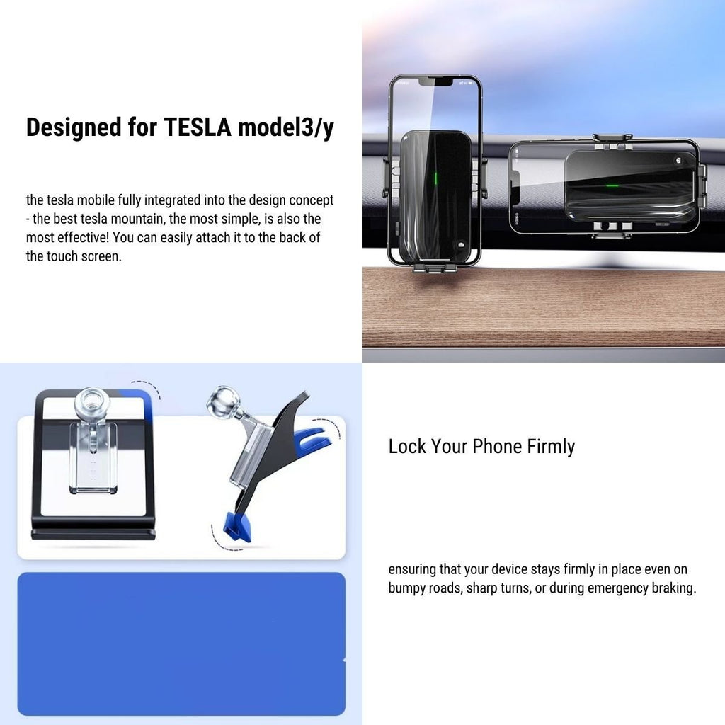 Solar Mobile Phone Holder for Model 3/Y | Sikunuo