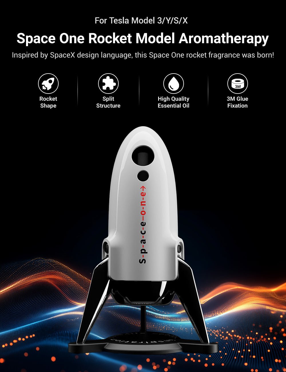 Sikunuo Space One Rocket Perfume Diffuser for Tesla