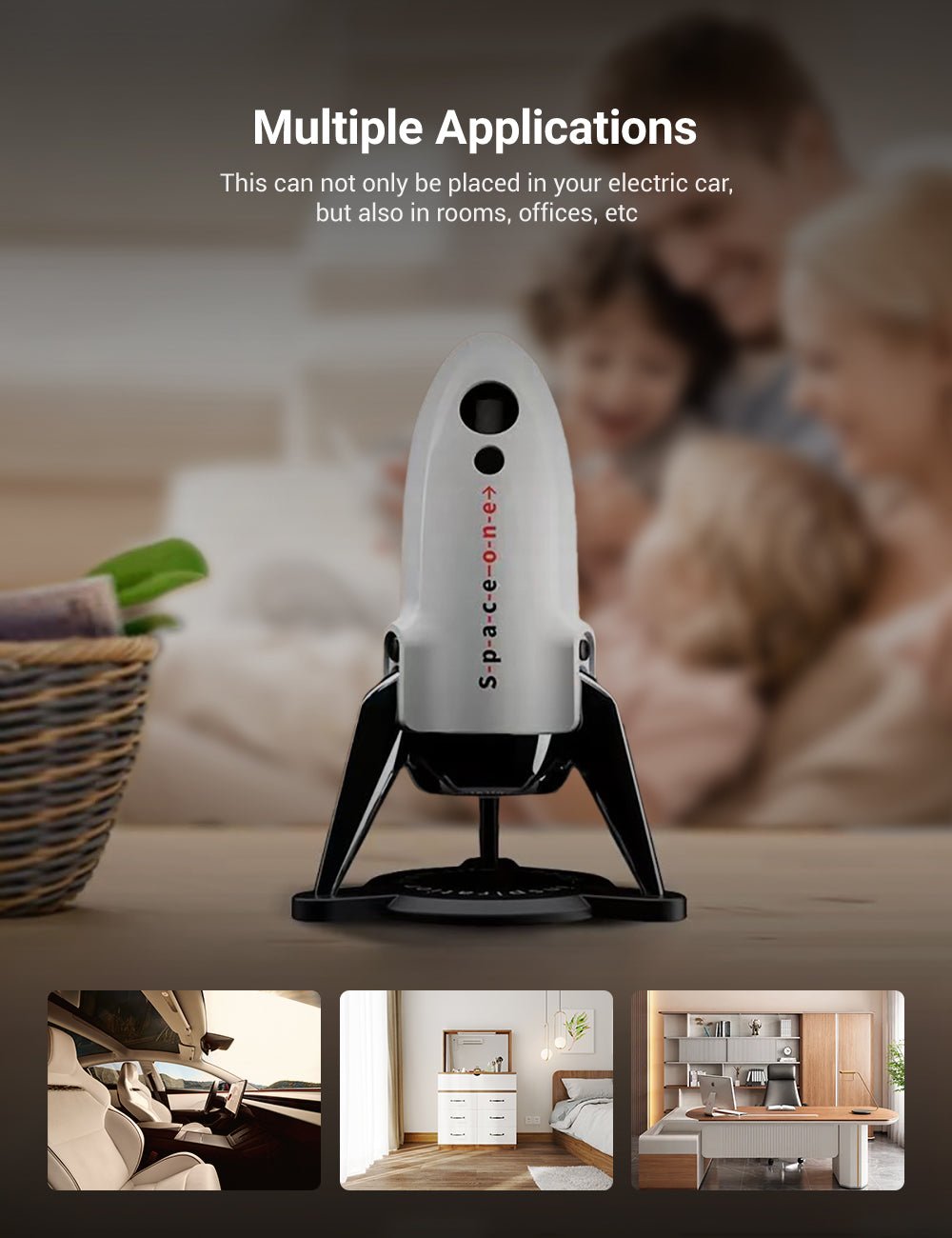 Sikunuo Space One Rocket Perfume Diffuser for Tesla