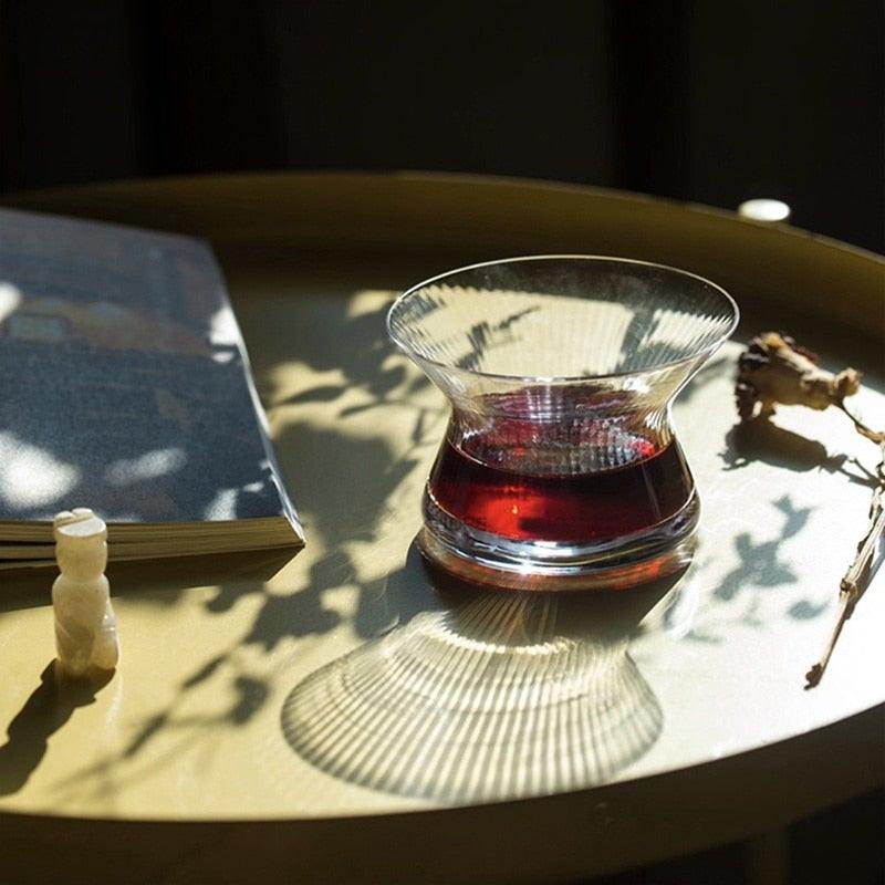 Sikunuo | Rotating Mirror Glass - Rotating Whiskey Drinking Glass