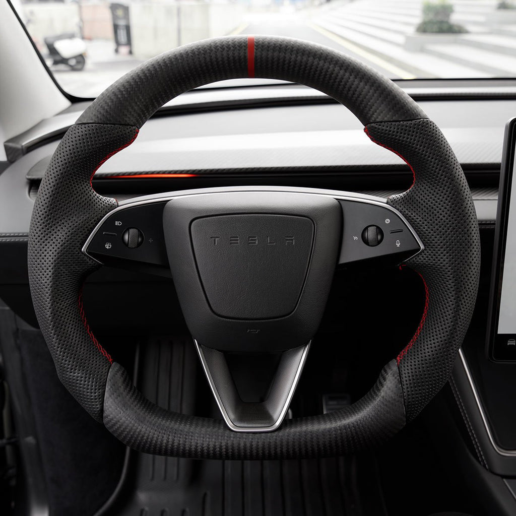 Sport Carbon Fiber Steering Wheel for Model 3 Highland / Model Y Juniper