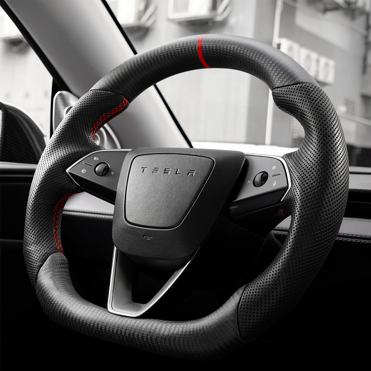 Sport Carbon Fiber Steering Wheel for Model 3 Highland / Model Y Juniper