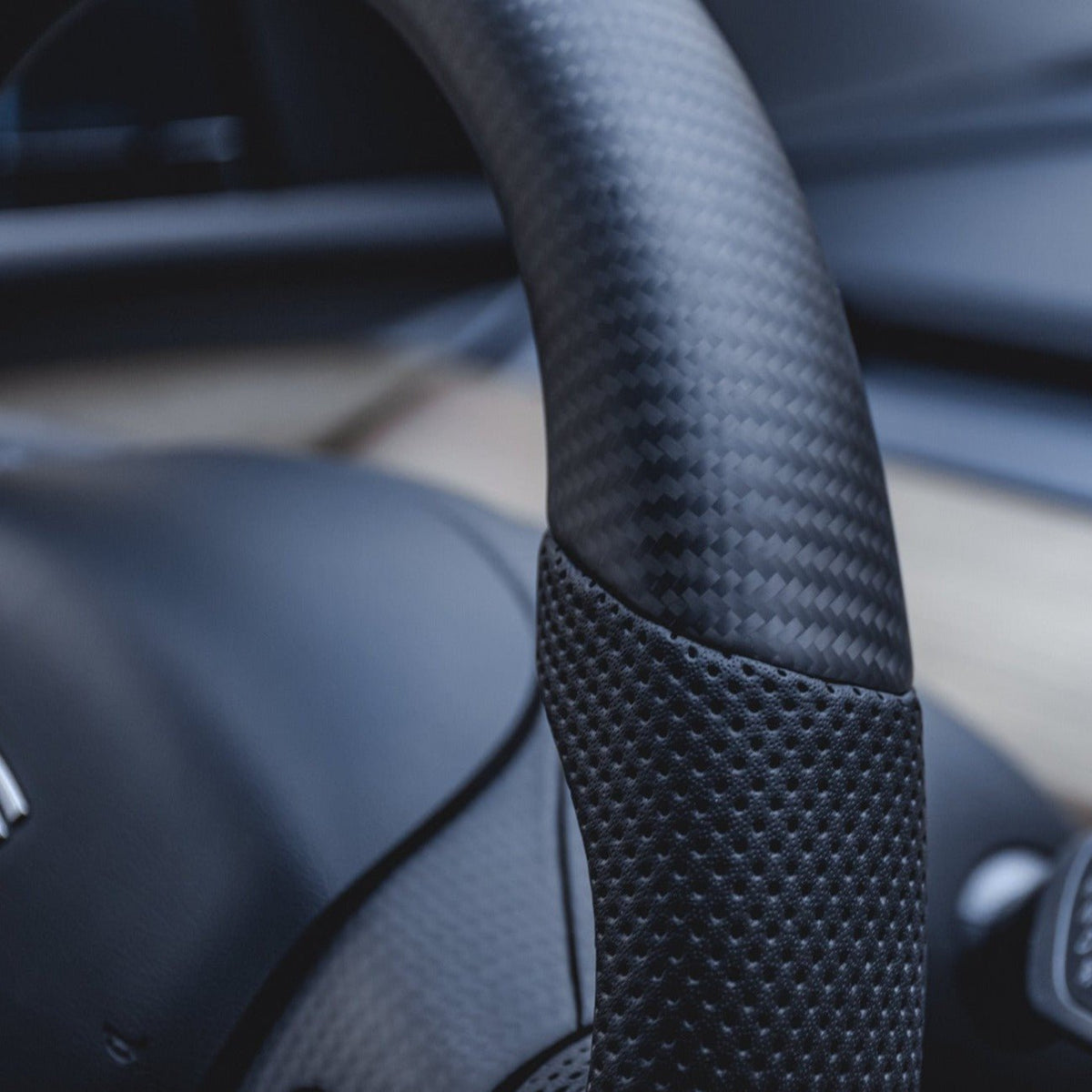 Sikunuo Sport Carbon Fiber Steering Wheel for Tesla Model 3 / Y【Style 25】