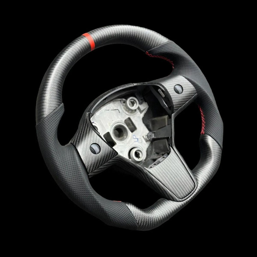 Sikunuo Sport Carbon Fiber Steering Wheel for Tesla Model 3 / Y【Style 25】