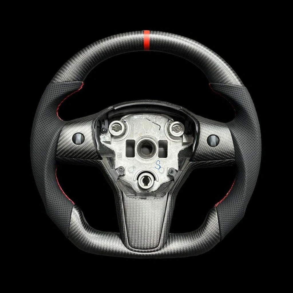 Sikunuo Sport Carbon Fiber Steering Wheel for Tesla Model 3 / Y【Style 25】