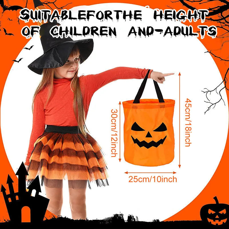 Halloween Glowing Pumpkin Bag – LED Lights & Spacious Interior
