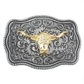 Square Arabesque Animal Belt Buckle