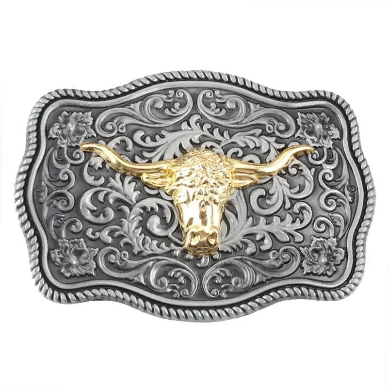 Square Arabesque Animal Belt Buckle