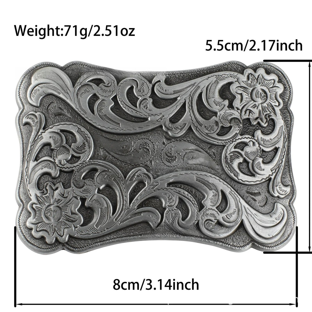 Square Arabesque Belt Buckle