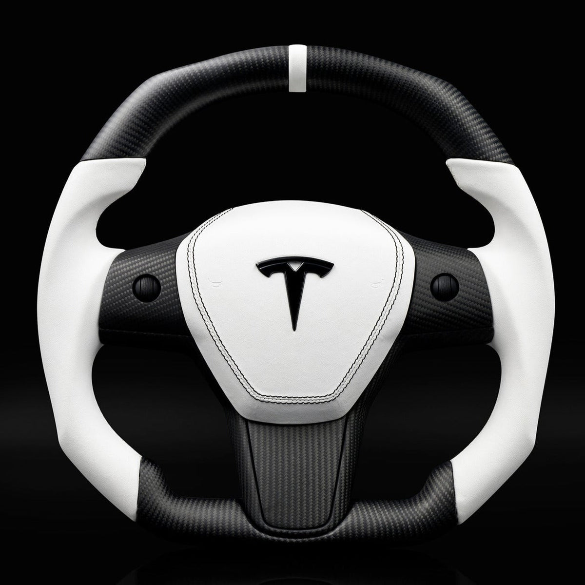 Square Carbon Fiber Steering Wheel for Tesla Model 3 / Y 【Style 42】