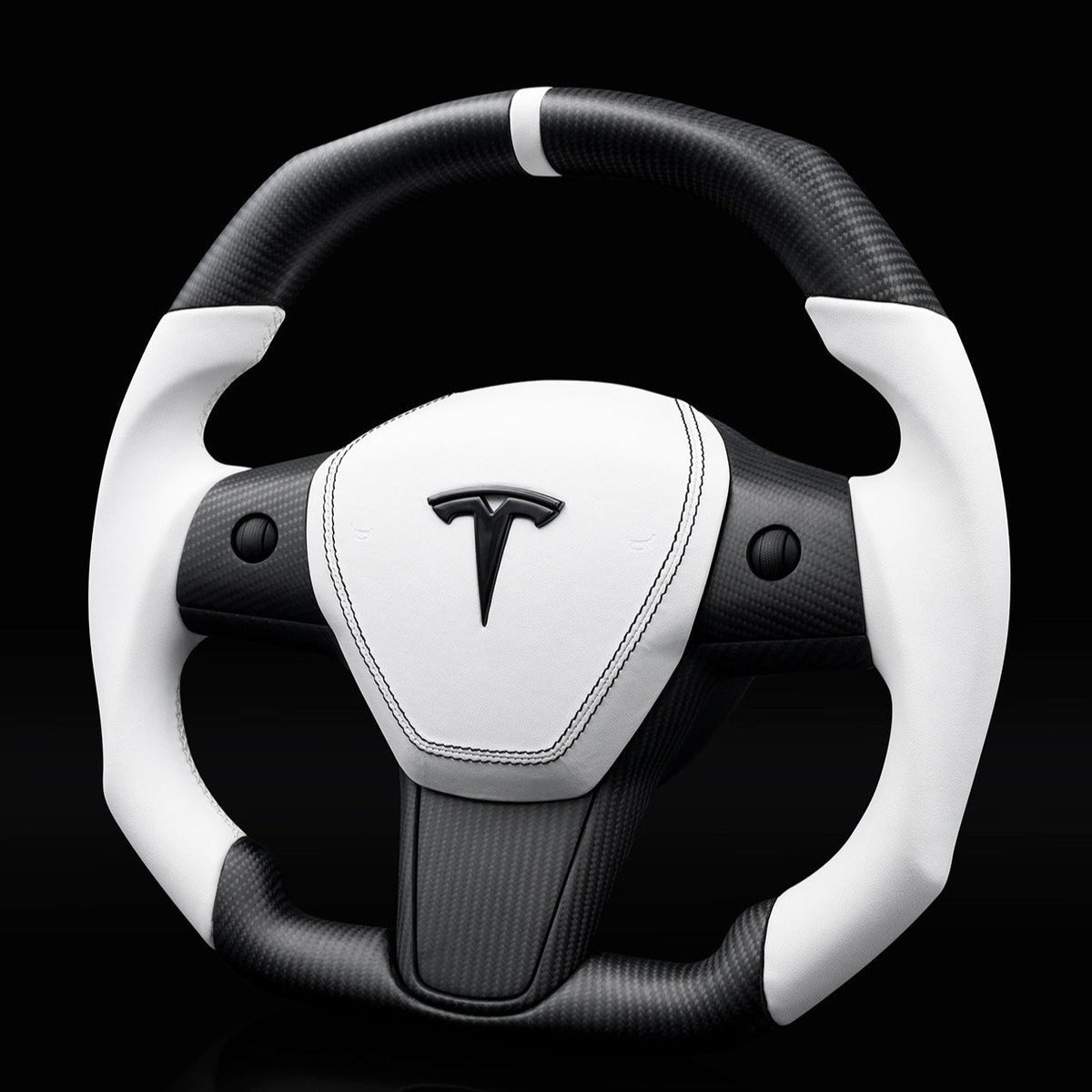 Square Carbon Fiber Steering Wheel for Tesla Model 3 / Y 【Style 42】