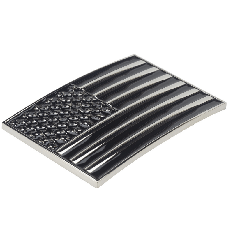 Square United States America Flag Western Belt Buckle