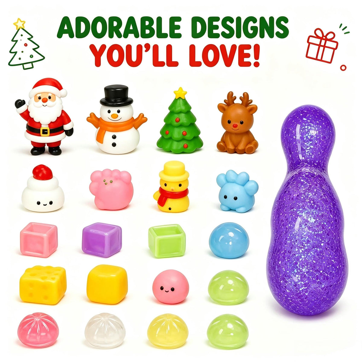 Squishy Dumpling Advent Calendar 2026 - 24 Mini Squishies and 1 Big Surprise