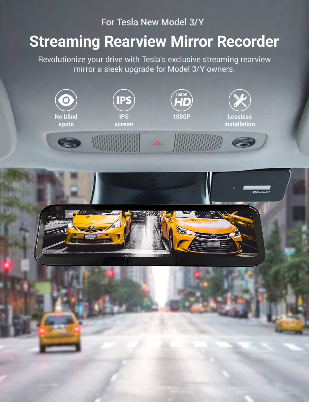 Streaming Rearview Mirror Recorder for Model 3 Highland / Model Y Juniper (HW4.0) | Sikunuo