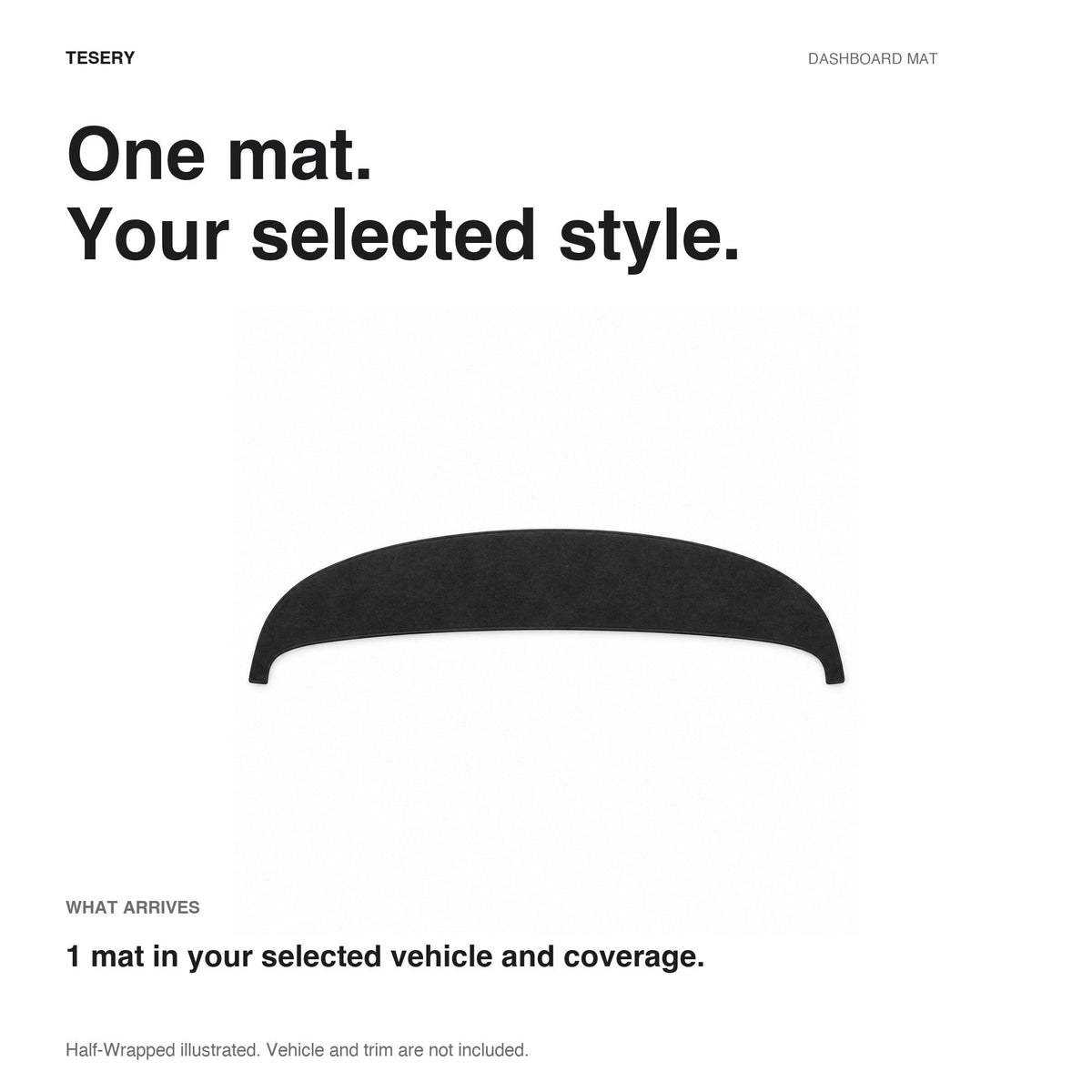 Suede-Fabric Dashboard Mat for Tesla Model 3 Highland, Model Y Juniper & YL