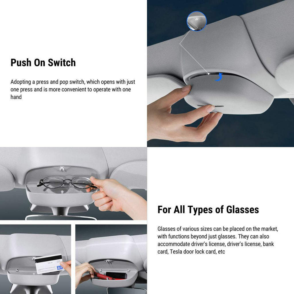 Sunglass Holder Storage Clip for Model Y | Sikunuo