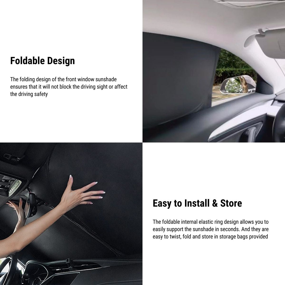 Sunshade Cover UV Blocking for Tesla Model X (12PCs)