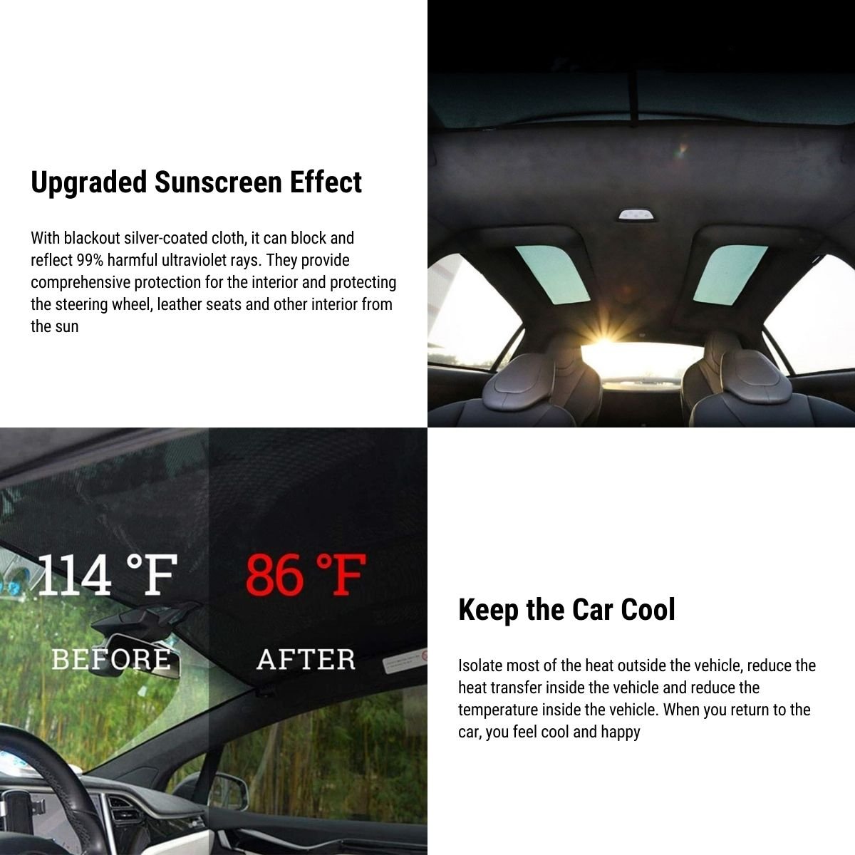 Sunshade for Model X (6 Pcs)