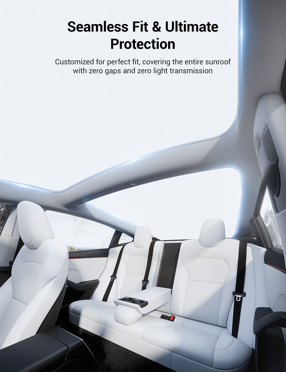 Glass Roof Sunshade for Tesla Model 3 | Sikunuo