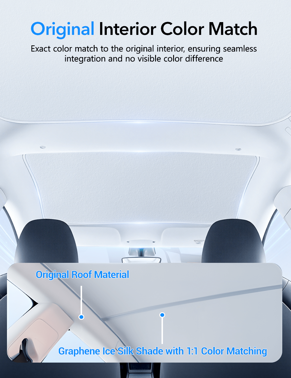 Glass Roof Sunshade for Tesla Model 3 | Sikunuo