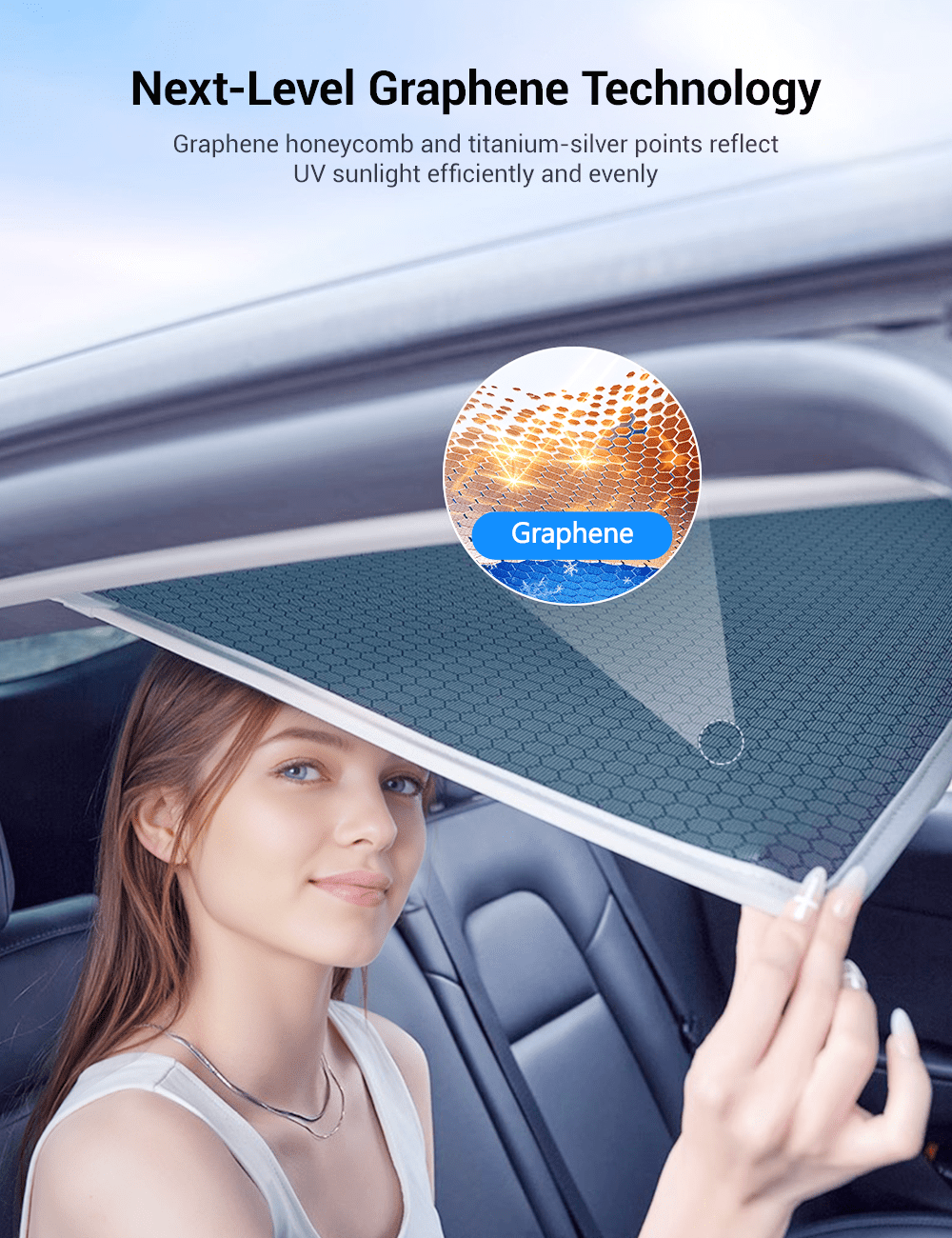 Glass Roof Sunshade for Tesla Model 3 | Sikunuo