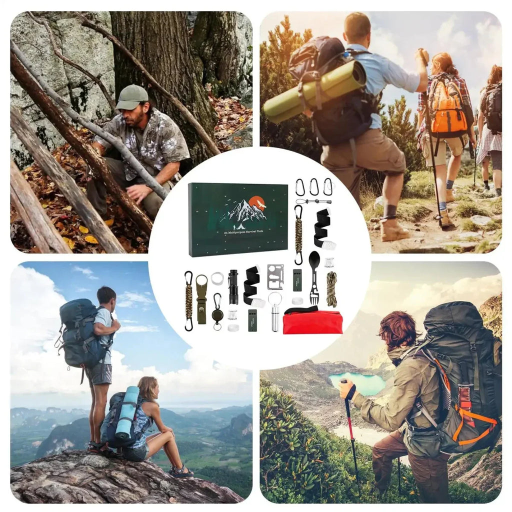 Sikunuo | SURVIVAL ADVENT CALENDAR – Men's Outdoor Kit with 24 Essential Tools 2025